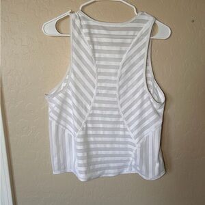 White Mesh Razorback Tank Top